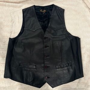 Genuine leather, Skully‘s, black vest